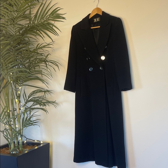 Anna Jackets & Blazers - Vintage Anna Collection Duster Coat | Sleek Black | Full Length SMALL